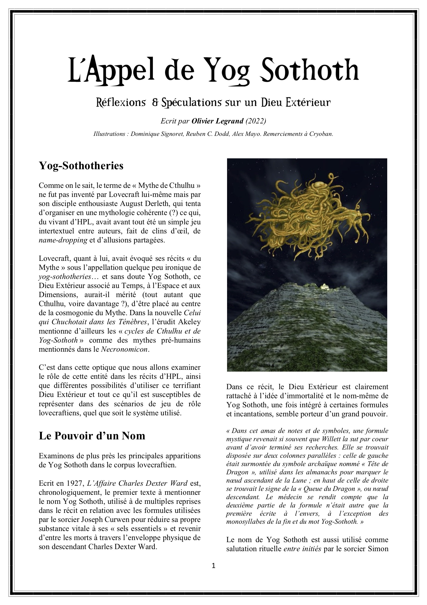 L'Appel de Yog-Sothoth